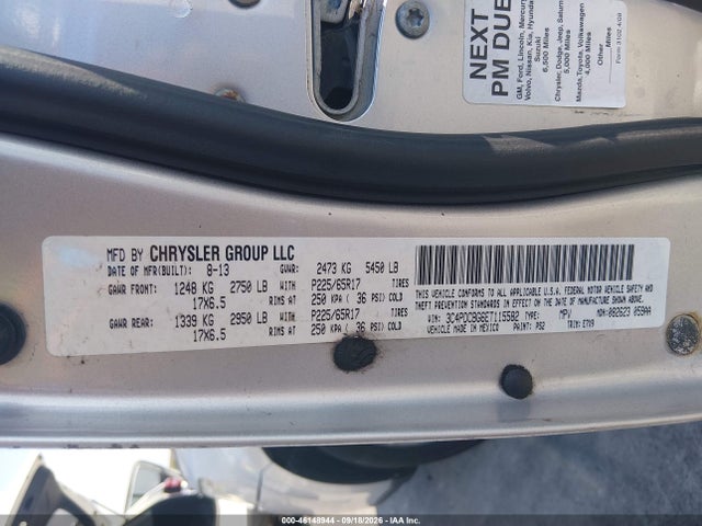 Продаж на аукціоні авто 2014 Dodge Journey Sxt, vin: 3C4PDCBG6ET115582, номер лоту: 46148944