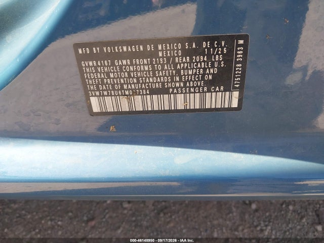 Aukcja sprzedaży 2026 Volkswagen Jetta Se, vin: 3VW7W7BU6TM027384, numer aukcji: 46148950
