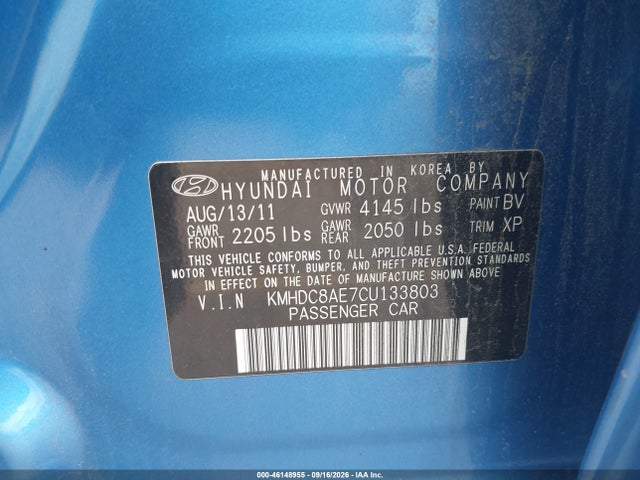 Продаж на аукціоні авто 2012 Hyundai Elantra Touring Gls, vin: KMHDC8AE7CU133803, номер лоту: 46148955