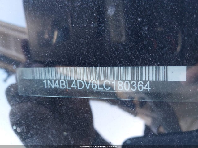 2020 Nissan Altima Sv Fwd მანქანა იყიდება აუქციონზე, vin: 1N4BL4DV6LC180364, აუქციონის ნომერი: 46149108