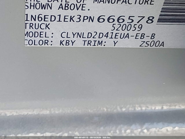 46149115 :رقم المزاد ، 1N6ED1EK3PN666578 vin ، 2023 Nissan Frontier مزاد بيع