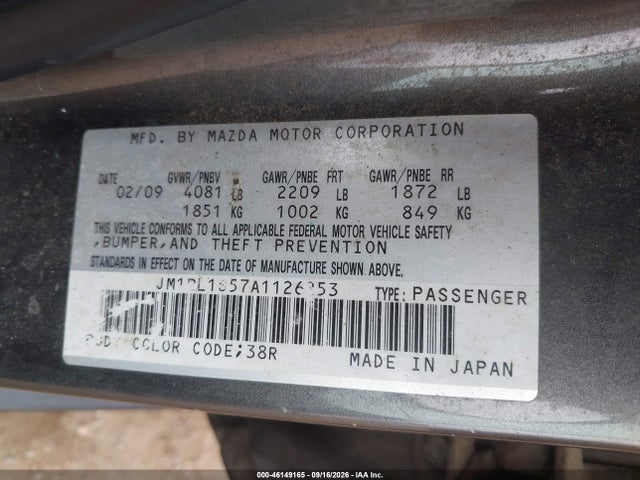 Продаж на аукціоні авто 2010 Mazda Mazda3 S Sport, vin: JM1BL1S57A1126253, номер лоту: 46149165