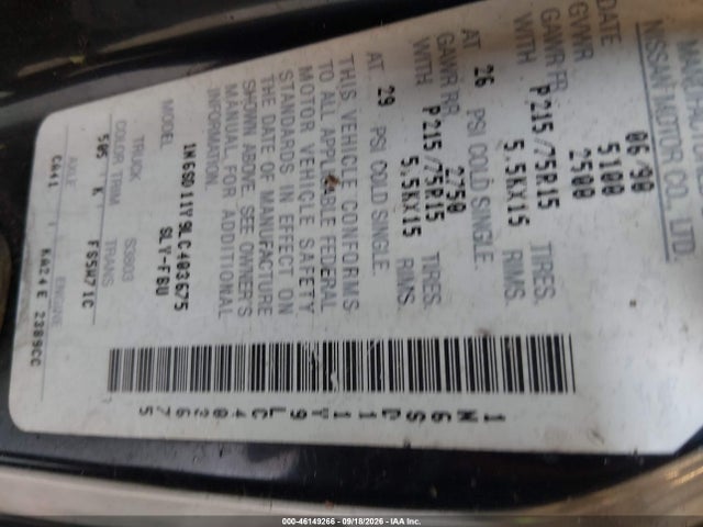 Продажа на аукционе авто 1990 Nissan D21 Short Bed, vin: 1N6SD11Y9LC403675, номер лота: 46149266