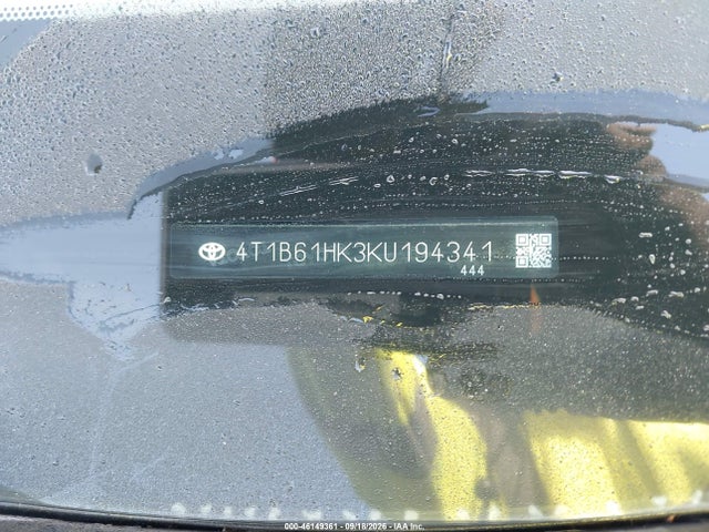 4T1B61HK3KU194341 Toyota CAMRY XSE