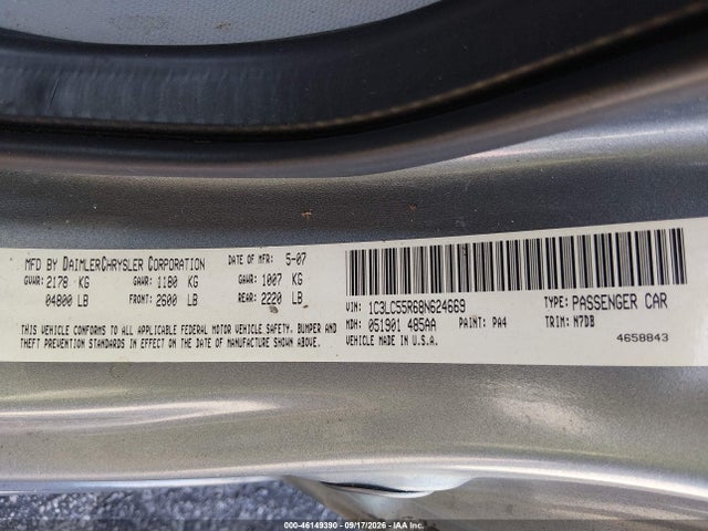Aukcja sprzedaży 2008 Chrysler Sebring Touring, vin: 1C3LC55R68N624669, numer aukcji: 46149390