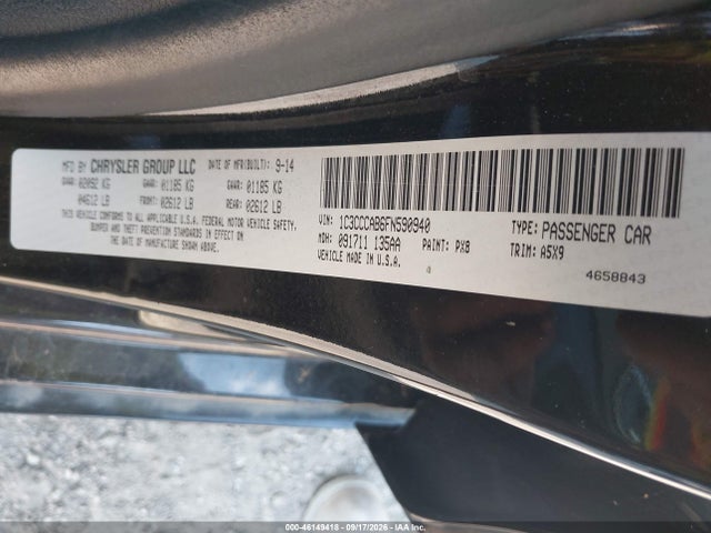 Продажа на аукционе авто 2015 Chrysler 200 Limited, vin: 1C3CCCAB6FN590940, номер лота: 46149418