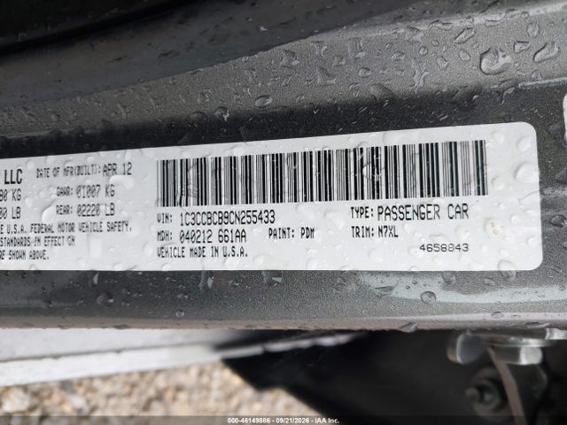 Aukcja sprzedaży 2012 Chrysler 200 Limited, vin: 1C3CCBCB9CN255433, numer aukcji: 46149886