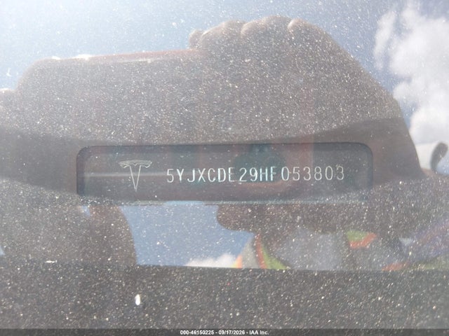 46150225 :رقم المزاد ، 5YJXCDE29HF053803 vin ، 2017 Tesla Model X 100d/75d/90d مزاد بيع