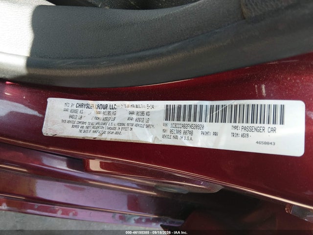 Chrysler 200 Limited 2015 1C3CCCAB2FN520920 Image 9