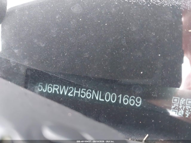 2022 Honda Cr-v Ex მანქანა იყიდება აუქციონზე, vin: 5J6RW2H56NL001669, აუქციონის ნომერი: 46150437