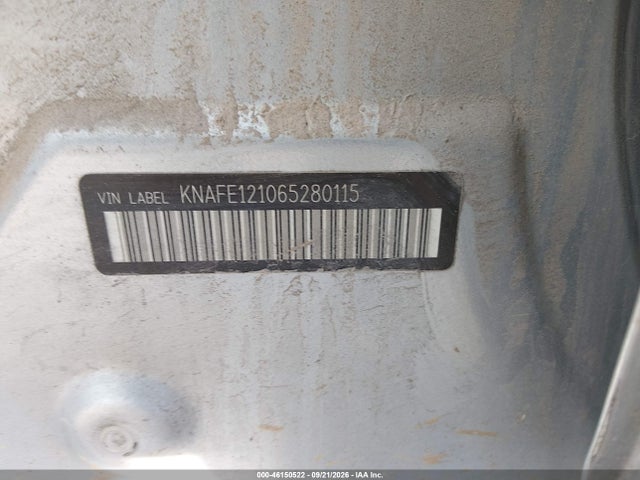 2006 Kia Spectra Ex/lx/sx მანქანა იყიდება აუქციონზე, vin: KNAFE121065280115, აუქციონის ნომერი: 46150522