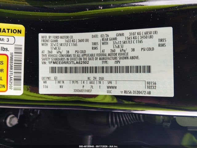 Ford Bronco Raptor 2026 1FMEE0RR3TLA62502 Image 9