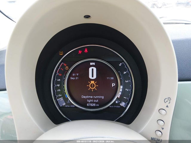 46151119 :رقم المزاد ، 3C3CFFER1FT667701 vin ، 2015 Fiat 500c Lounge مزاد بيع