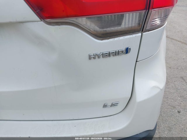 Продаж на аукціоні авто 2017 Toyota Highlander Hybrid Le, vin: 5TDBGRFH5HS024406, номер лоту: 46151139