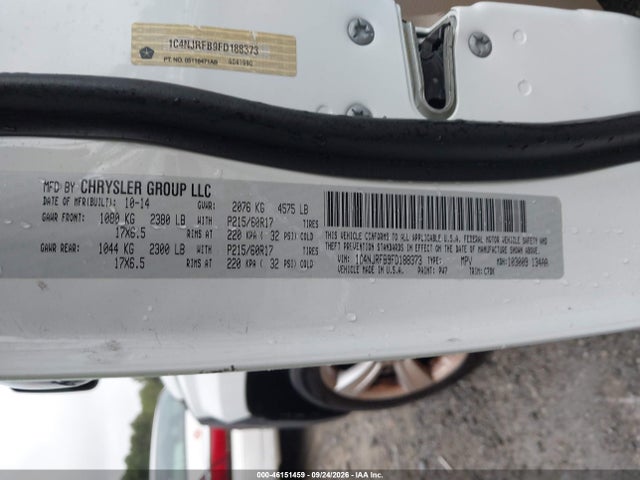 Продаж на аукціоні авто 2015 Jeep Patriot Latitude, vin: 1C4NJRFB9FD188373, номер лоту: 46151459