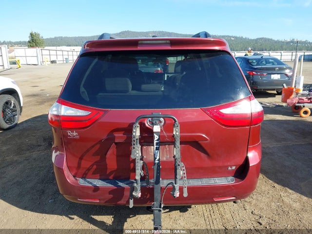 2015 Toyota Sienna Le 8 Passenger მანქანა იყიდება აუქციონზე, vin: 5TDKK3DC6FS534442, აუქციონის ნომერი: 46151514