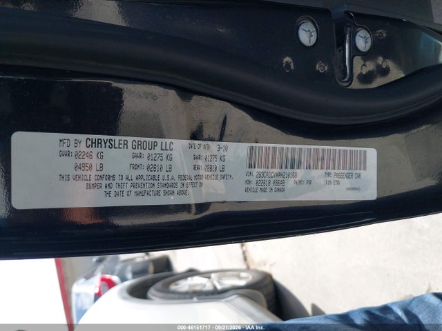 46151717 :رقم المزاد ، 2B3CA3CVXAH210168 vin ، 2010 Dodge Charger Sxt مزاد بيع