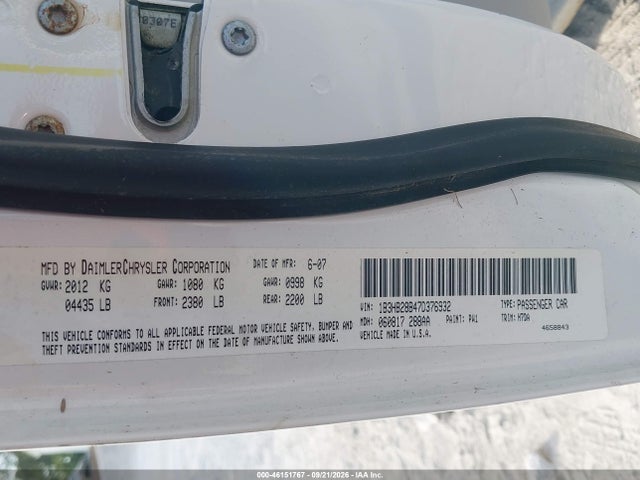 Продаж на аукціоні авто 2007 Dodge Caliber, vin: 1B3HB28B47D376932, номер лоту: 46151767