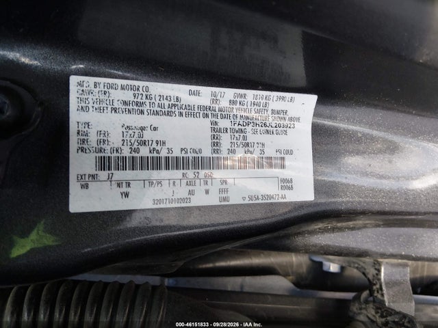 2018 Ford Focus Sel მანქანა იყიდება აუქციონზე, vin: 1FADP3H26JL203923, აუქციონის ნომერი: 46151833