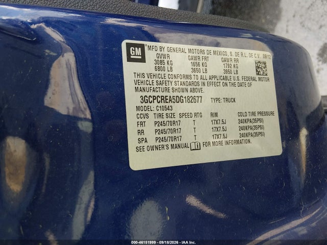 Aukcja sprzedaży 2013 Chevrolet Silverado 1500 Ls, vin: 3GCPCREA5DG182677, numer aukcji: 46151999