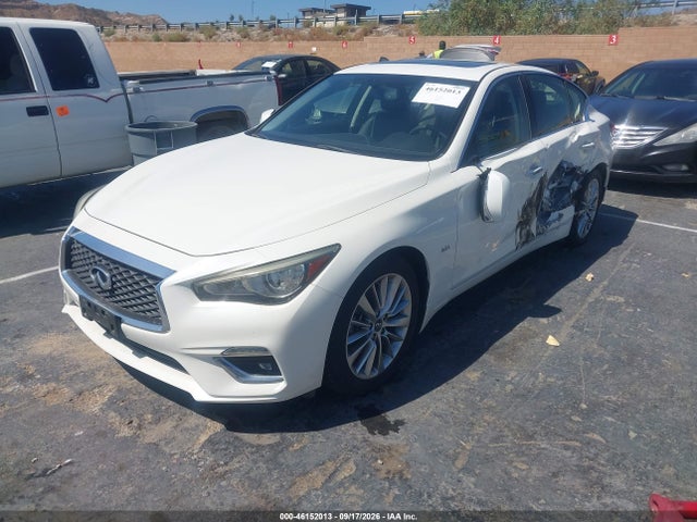 46152013 :رقم المزاد ، JN1EV7AP3JM358668 vin ، 2018 Infiniti Q50 3.0t Luxe مزاد بيع