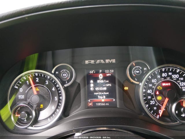 46152039 :رقم المزاد ، 1C6SRFFT3KN783072 vin ، 2019 Ram 1500 Big Horn/lone Star  4x4 5'7 Box مزاد بيع
