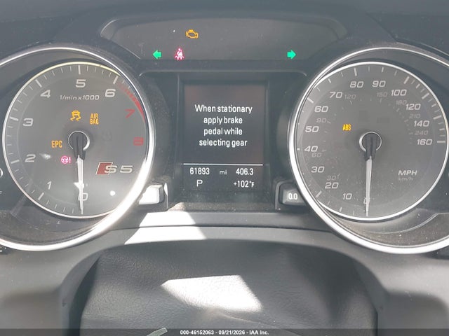 46152063 :رقم المزاد ، WAUVGAFR9EA059690 vin ، 2014 Audi S5 3.0t Premium Plus مزاد بيع