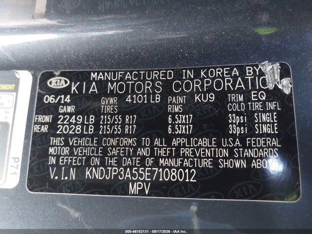 Auction sale of the 2014 Kia Soul +, vin: KNDJP3A55E7108012, lot number: 46152131