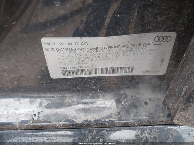 46152169 :رقم المزاد ، WAUFFAFL1EN008096 vin ، 2014 Audi A4 2.0t Premium مزاد بيع
