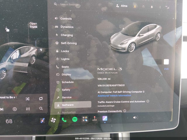 5YJ3E1EA9JF178031 Tesla MODEL 3