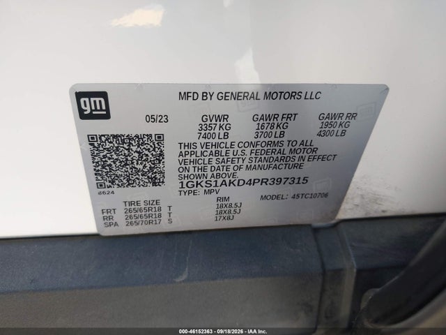 GMC Yukon 2wd Sle 2023 1GKS1AKD4PR397315 Image 9