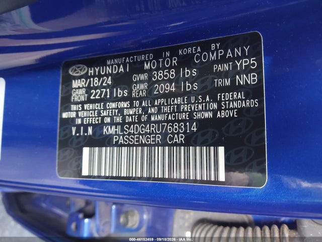Hyundai ELANTRA SEL 2024 KMHLS4DG4RU768314 Image 9