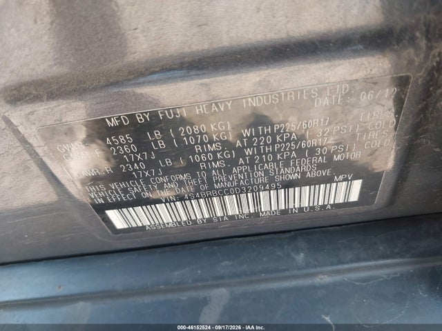 Продажа на аукционе авто 2013 Subaru Outback 2.5i Premium, vin: 4S4BRBCC0D3209495, номер лота: 46152524