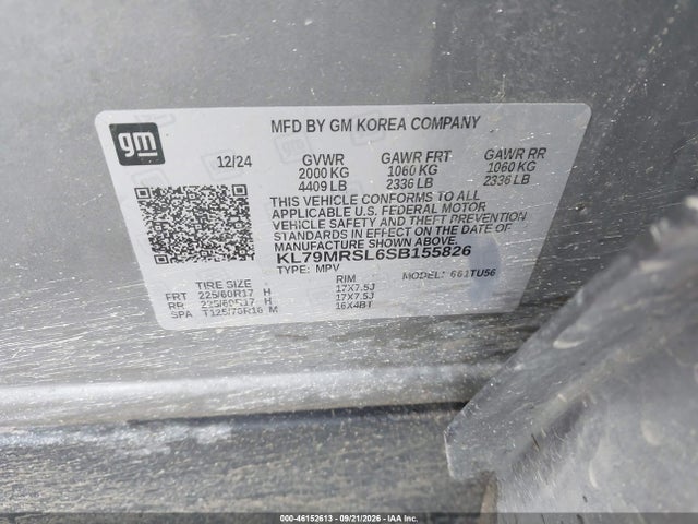 KL79MRSL6SB155826 Chevrolet Trailblazer Awd Lt
