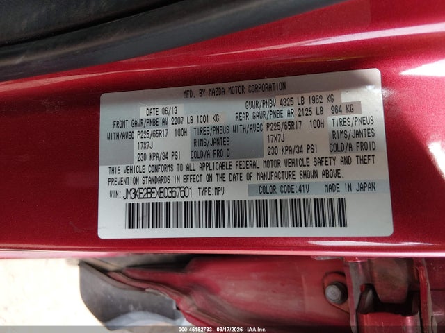 Mazda CX-5 SPORT 2014 JM3KE2BEXE0367601 Image 9