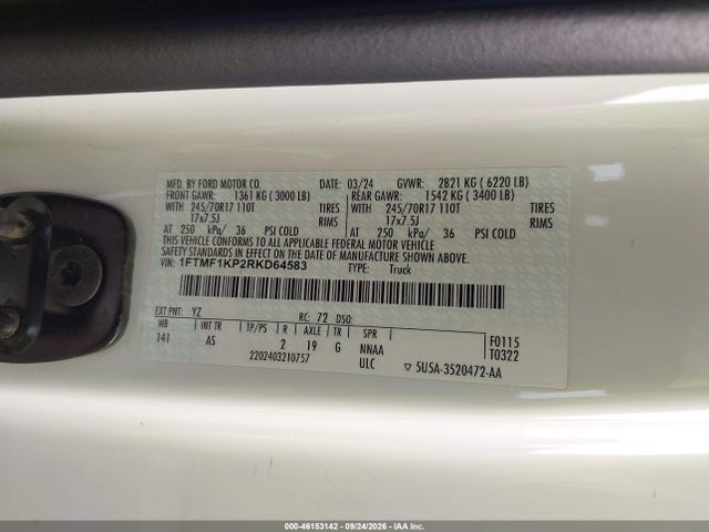 1FTMF1KP2RKD64583 Ford F-150 Xl