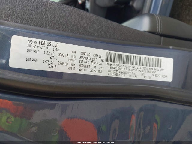 Aukcja sprzedaży 2019 Dodge Durango Sxt Awd, vin: 1C4RDJAG0KC659727, numer aukcji: 46153266