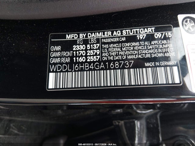 Продаж на аукціоні авто 2016 Mercedes-benz Cls 400 4matic, vin: WDDLJ6HB4GA168737, номер лоту: 46153313