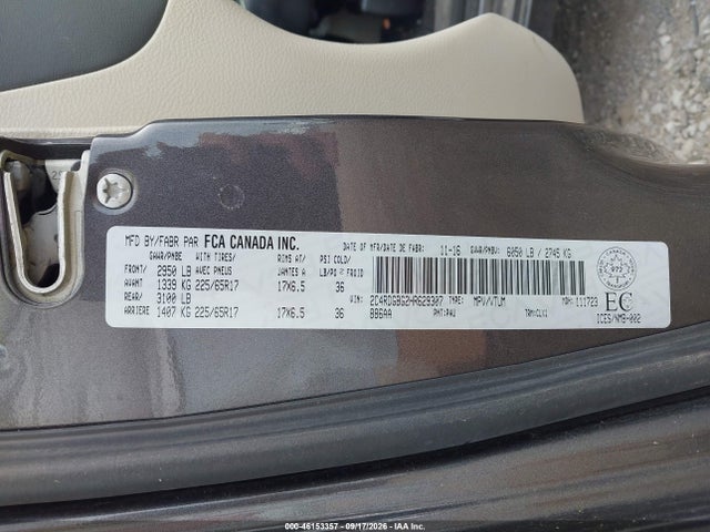 Продажа на аукционе авто 2017 Dodge Grand Caravan Cvp/sxt, vin: 2C4RDGBG2HR629307, номер лота: 46153357