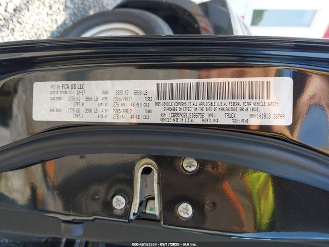 46153364 :رقم المزاد ، 1C6RR7KG9JS166756 vin ، 2018 Ram 1500 Tradesman  4x4 5'7 Box مزاد بيع