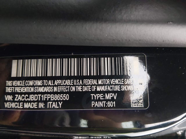 Продаж на аукціоні авто 2015 Jeep Renegade Limited, vin: ZACCJBDT1FPB86550, номер лоту: 46153377