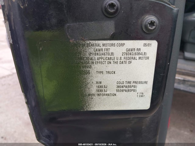 2001 Chevrolet Silverado 2500hd Lt მანქანა იყიდება აუქციონზე, vin: 1GCHK23U21F192656, აუქციონის ნომერი: 46153421