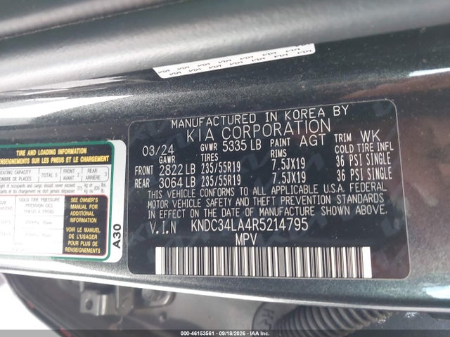 Продаж на аукціоні авто 2024 Kia Ev6 Light Long Range, vin: KNDC34LA4R5214795, номер лоту: 46153561
