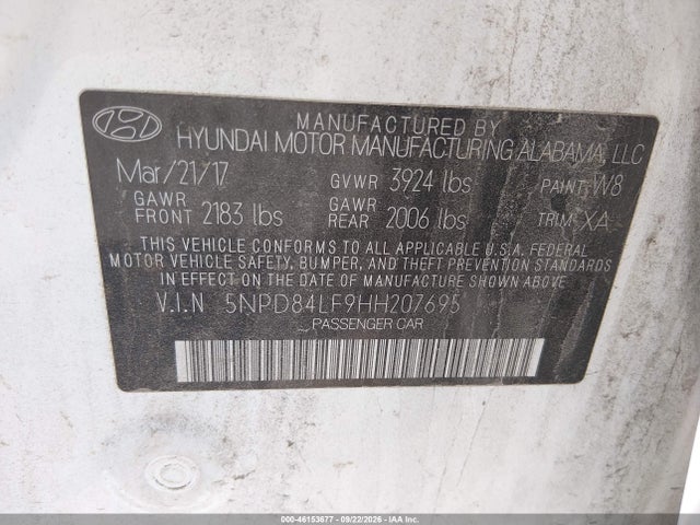 Hyundai Elantra Value Edition 2017 5NPD84LF9HH207695 Image 9