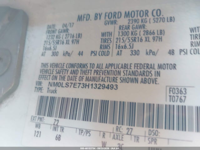 Ford Transit Connect Xl 2017 NM0LS7E73H1329493 Image 9