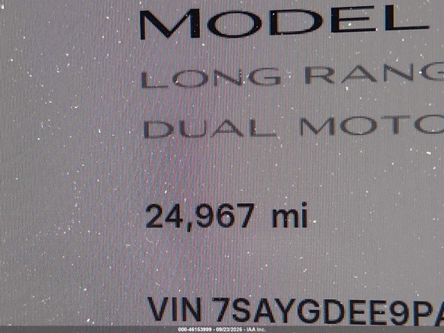 7SAYGDEE9PA188846 Tesla Model Y Awd/long Range Dual Motor All-wheel Drive
