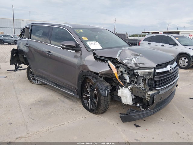 2016 Toyota Highlander Xle V6 მანქანა იყიდება აუქციონზე, vin: 5TDKKRFH5GS163352, აუქციონის ნომერი: 46154046