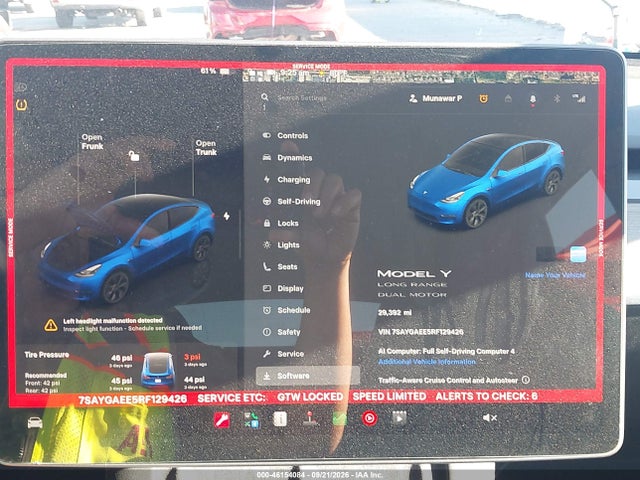 7SAYGAEE5RF129426 Tesla Model Y Long Range Dual Motor All-wheel Drive