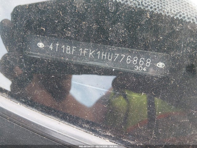 46154151 :رقم المزاد ، 4T1BF1FK1HU776868 vin ، 2017 Toyota Camry Le مزاد بيع