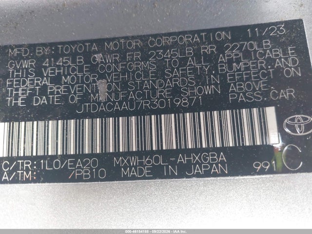 Toyota PRIUS XLE 2024 JTDACAAU7R3019871 Image 9